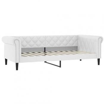 Sofá cama cuero sintético blanco 100x200 cm Vidaxl