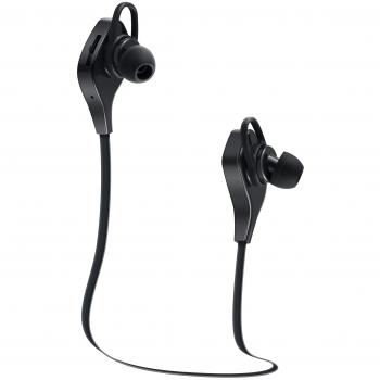 GizmoVine Auriculares Estéreo Bluetooth 4.1 Manos Libre para Correr Deportes Aire Libre Ciclismo Resistente al Agua y Sudor para iPhone, iPad, LG, Samsung y Otros Teléfonos Móviles Inteligentes Android IOS Color Negro