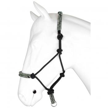 Tocado de piel de serpiente – Cabestro ajustable de nylon de Horka muserola caballo Halter, champán