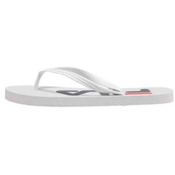 Chanclas Fila Troy blancas con logo en la suela