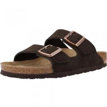Birkenstock Arizona Suede Leather Sandals for Men - Brown