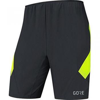Gore Wear R5 Pantalón Corto, Hombre, Negro/Amarillo