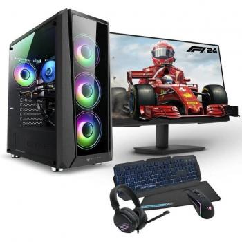 PC Gaming Completo Pack Racing AMD Ryzen 7 5700G/16GB DDR4/1TB HDD + 256GB SSD/RTX 3050/Monitor 24 Full HD + Combo Gaming