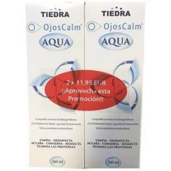 OjosCalm Aqua Solución Única Lentes de Contacto Blandas con Ácido Hialurónico 2x360ml