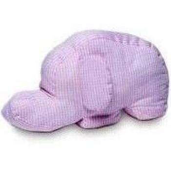 Kindertraum 51051080023 Cojín abrazo con Elefante Motif Pequeño 11 x 23 cm rosa/blanco