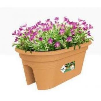 Jardinera Balcón Green Basics Elho 55 cm Terracota - Pack de 5