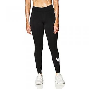 Nike Sportswear Essential Women's Mid Rise Swoosh Leggings - Black - Size L