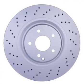 Disco de freno HELLA 8DD 355 128-141, alto carbono, ventilación interna, perforado, para MERCEDES-BENZ