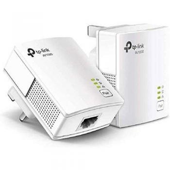 TP-Link TL-PA717 KIT 1-Port Gigabit Powerline Starter Kit, Data Transfer Speed Up to 1000 Mbps, Ideal for HD/3D/4K Video Streaming and Online Gaming