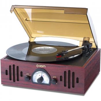 ION Audio Trio LP - Tocadiscos de 3 velocidades con radio y entrada auxiliar