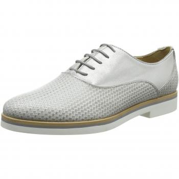 Geox D JANALEE A, Zapatos de Cordones Derby Mujer, Gris