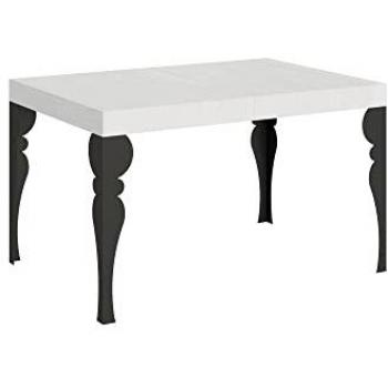 Mesa extensible Paxon 90x130/234 cm con estructura antracita y acabado en fresno blanco