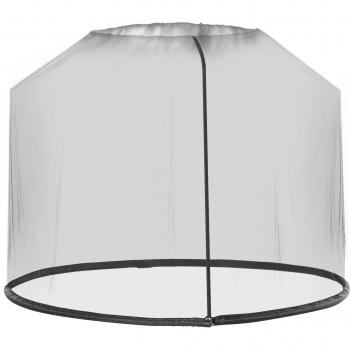 Mosquitera para sombrillas Outsunny con cremallera negro Ø3m