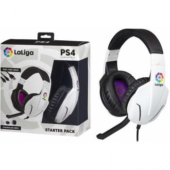 Pack: Indeca - Auriculares estéreo + Grips + Cable dual de carga para mandos