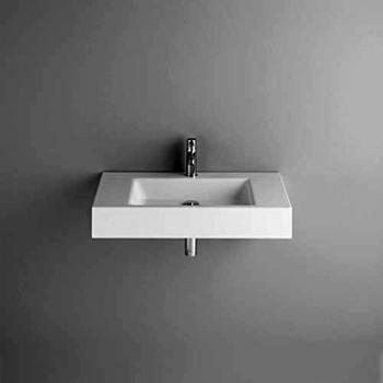 Lavabo mural Bette Aqua 600 x 495 mm sin grifo, color blanco