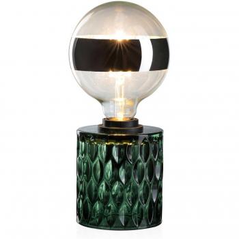 Lámpara de mesa Pauleen Crystal Magic con vidrio verde y bombilla E27
