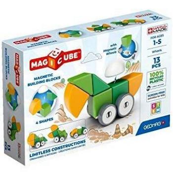 Geomag 202 dados magnéticos para niños, color verde y amarillo