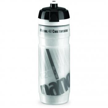 Elite Nanogelite - Bidón de ciclismo, color blanco/gris, 500 ml