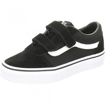 Zapatillas Vans Ward V JR Black - Zapatillas de perfil bajo para niños, color negro, material suede/canvas, talla 36 EU
