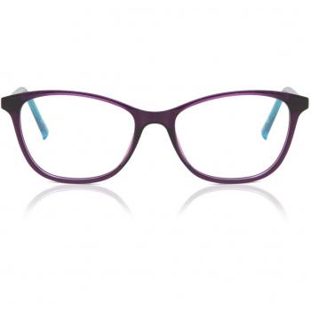 SmartBuy Kids Rectangle Full Rim Plastic Kids' Prescription Glasses Online Purple Size 49 - Blue Light Block Available - Free Lenses