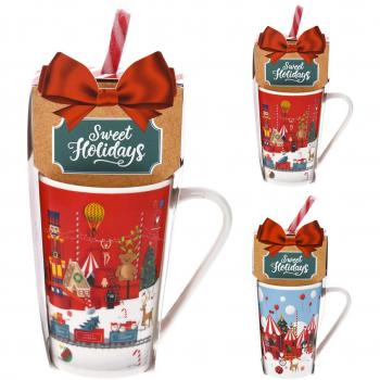 Set de Regalo Navidad Chocolate a la Taza con Taza Diseño Navideño