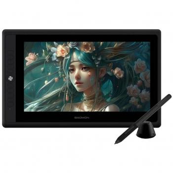 Tablet Gráfica Gaomon PD156 PRO - Pantalla de 15.6 pulgadas, resolución Full HD (1920 x 1080), sensibilidad a la presión de 8192 niveles, ángulo de inclinación de 60 grados,