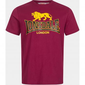 Camiseta de Manga Corta Lonsdale London Taverham Roja XL para Hombre