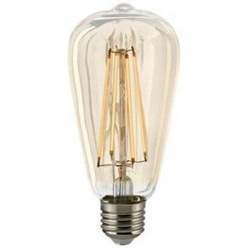 Bombilla LED Filamento Edison Dorada E27 4.5W 2500K 420lm Dimmable Ø6.4cm L14cm