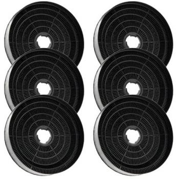 Filtro de carbón (2 uds.) Allspares para campanas extractoras Candy KFC6918 y Airlux CR390 (Ø170x35mm)