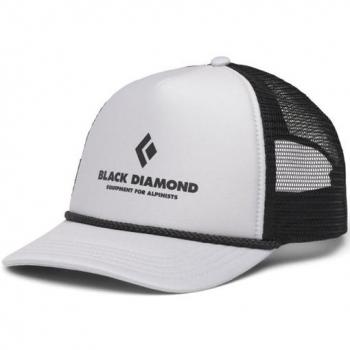 Gorra Black Diamond Flat Bill Trucker Blanca y Negra