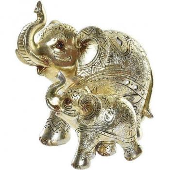 Figura Decorativa Elefante Colonial Dorado 17 x 11 x 15 cm DKD Home Decor