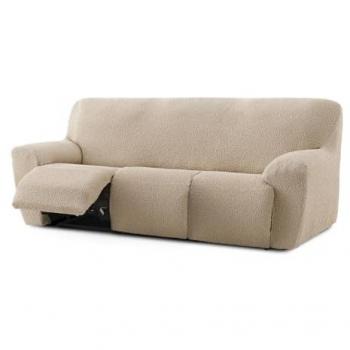 Funda sofá Relax 3 plazas bielástica premium Roc beige