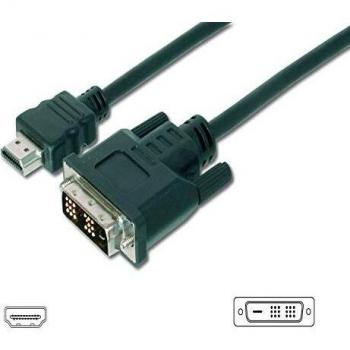Adaptador de Video Digitus HDMI Tipo A a DVI (18+1) M/M 3m Full HD Negro
