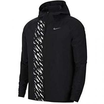 NIKE M Nk Essntl Jkt Wr Po Gx Hooded Jacket, Hombre, black/reflective silv, S