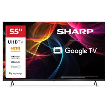 Televisor Sharp 55 (139 cm) LED 4K Ultra HD Smart TV Google con diseño sin marco