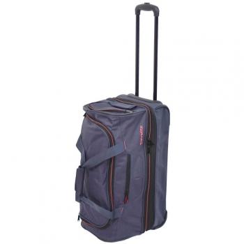 Travelite Basics Expandable Wheeled Duffel Bag 55cm Navy-Orange