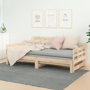 Sofá cama extraíble de madera maciza de pino 2x(90x200) cm