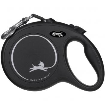 Flexi Xtreme L Correa Extensible para Perros, Negro y Naranja, Cinta de 5 m, Hasta 65 kg
