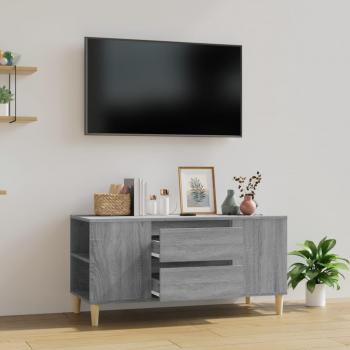 Mueble para TV de madera contrachapada 102x44,5x50 cm - Mueble de salón, Mueble TV, Mesa de TV, Mueble tele en color gris sonoma