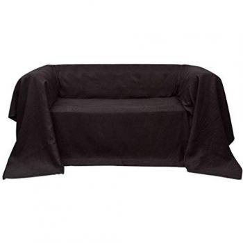 vidaXL Funda para Sofá de Micro-Gamuza Ante Marrón 270x350 cm Protector Sillón