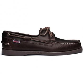 Sebago Portland Waxed Brown Leather Boat Shoes