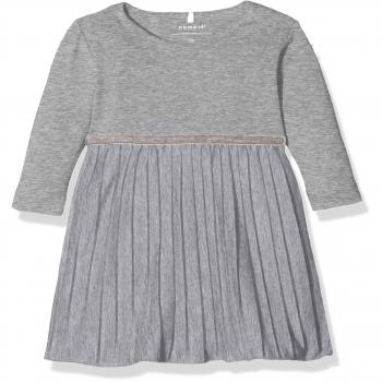 NAME IT Nitficarla Ls Dress F Nb, Vestido para Bebés, Gris