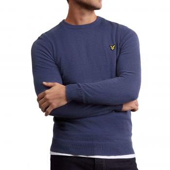 Lyle & Scott algodón merino hombres del equipo de puente Indigo Blue XL
