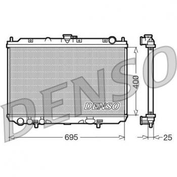 Radiador DENSO DRM46016 para refrigeración del motor, alta eficiencia y durabilidad