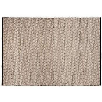 Kave Home - Alfombra Neida Beige Rectangular 160 x 230 cm de Lana y Viscosa