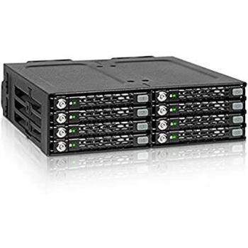 Icy Dock ToughArmor MB998SK-B - Caja metálica para unidades de almacenamiento 2.5 (6.4 cm) con panel de bahía negro y cerradura para HDD y SSD