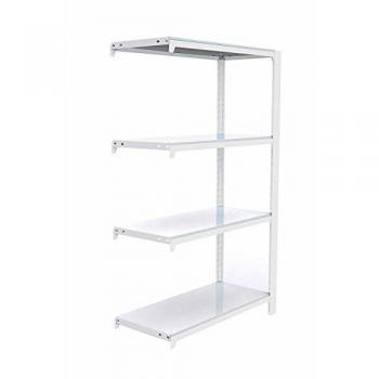 Estantería Auxiliar de Oficina Simon Rack Officlick 4 Alturas Metal Blanco 1500x900x300 mm Estilo Industrial