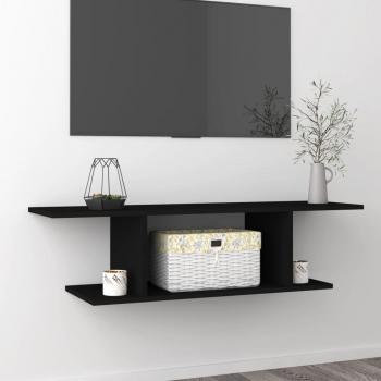 Mueble de TV de pared 103x30x26,5 cm - Mueble de Salon, Mueble TV, Mesa de TV, Negro