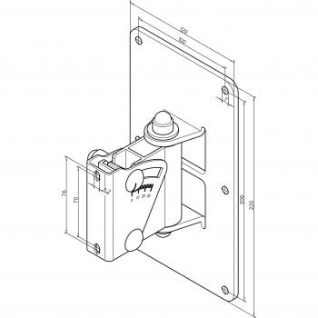 K&M 24481 Adjustable White Speaker Wall Mount