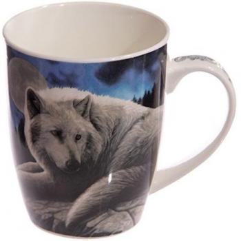Puckator mulp34 el Guardián del Norte by Lisa Parker de Porcelana, diseño de Taza, Color Azul/Negro/Blanco